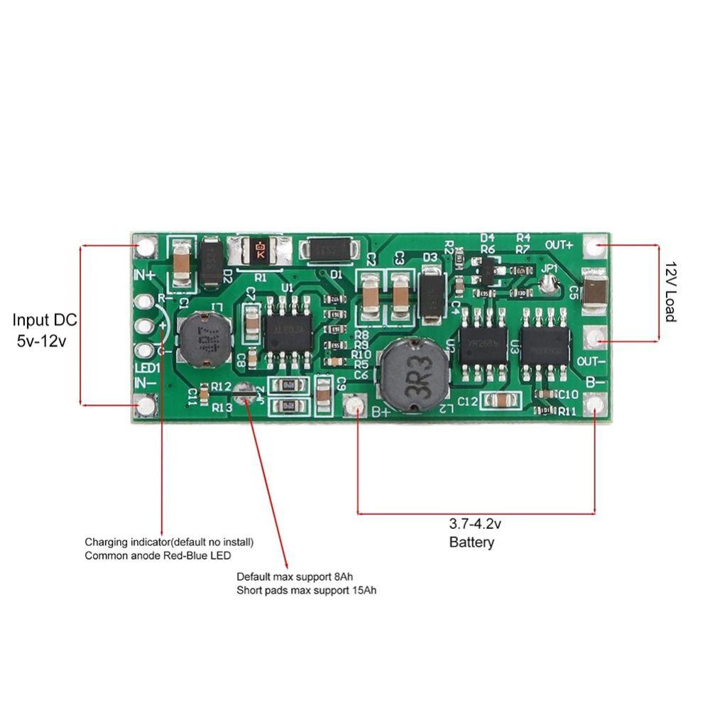 Модуль зарядки 18650 Повышающий модуль Бесперебойный аккумулятор ИБП Аксессуары Повышающий модуль