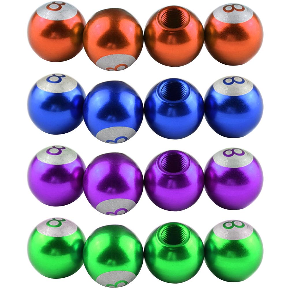 Cars Auto Parts Motorcycle Bike Tire Wheel Round Tyre Air Valve Stem Ball 4Pcs 8 Number Caps