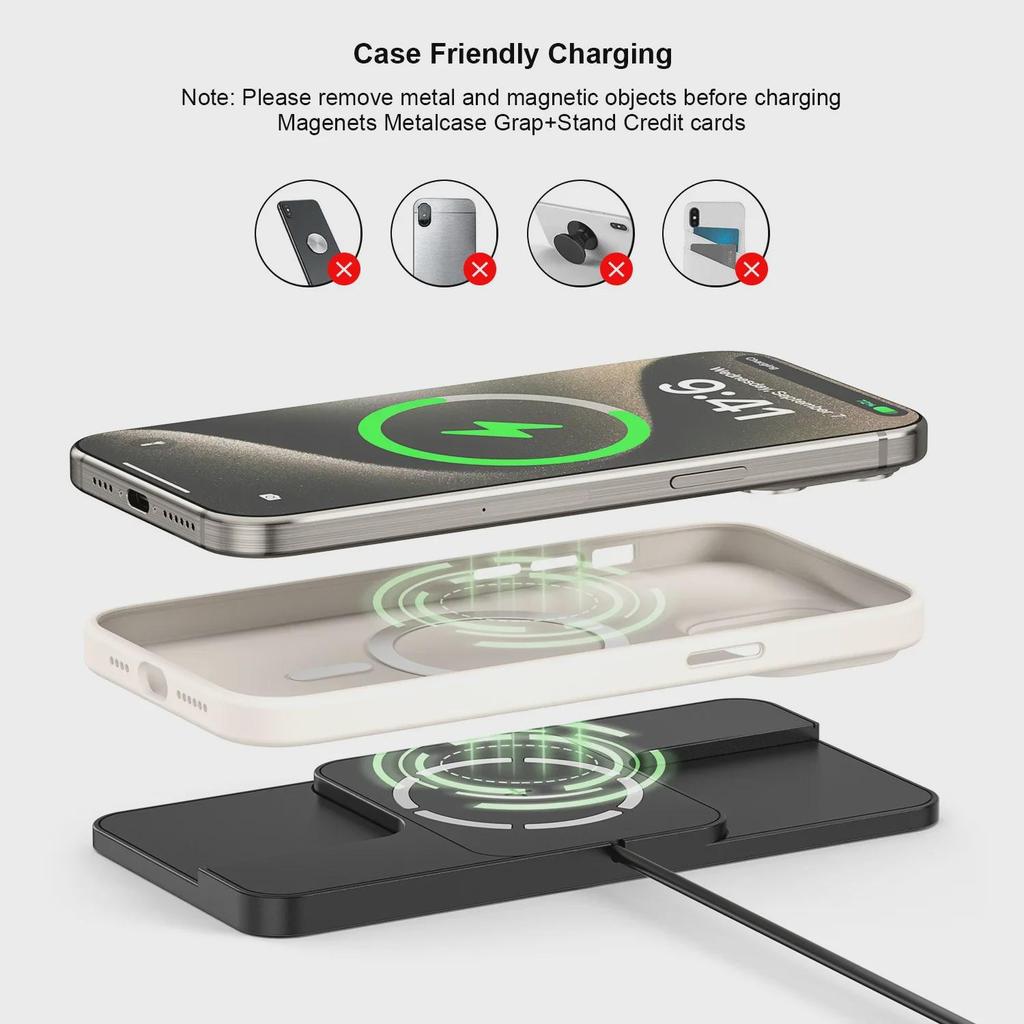 Universal Magnetic Wireless Car Charger Pad for Apple iPhone 12/13/14/15