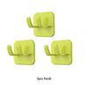 3pcs Stand Plug Storage Rack Storage Hooks Adhesive Kitchen and Bathroom Hook