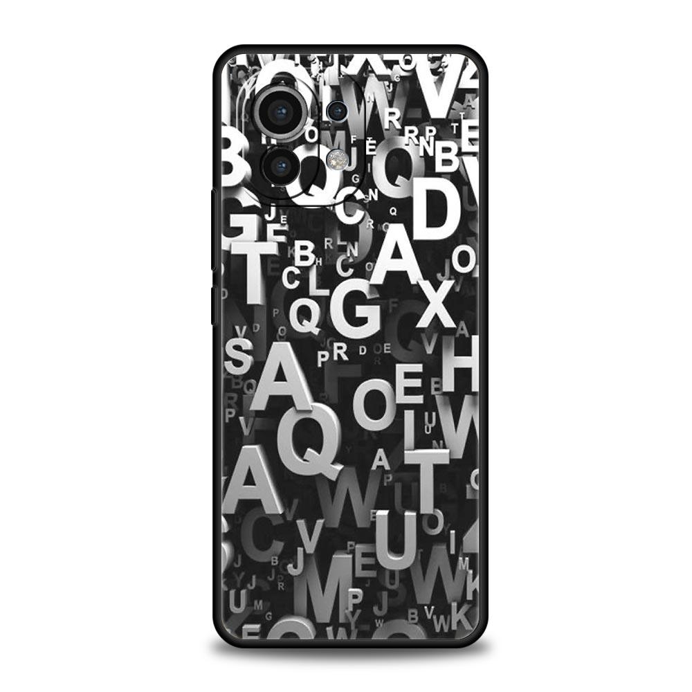 Чехол для телефона с узором из цифр для Xiaomi Mi 17 Pro Max 15 14 13 12 11 Ultra 15T 14T 13T 12T 11T Pro Lite Мягкий ТПУ Корпус Capas