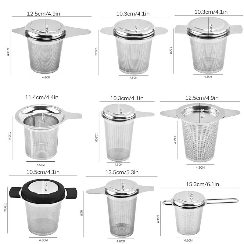 304 Stainless Steel Tea Strainer Reusable Tea Drain Tea Infuser Tea Leaf Spice Tea Filter Kitchen Accessories