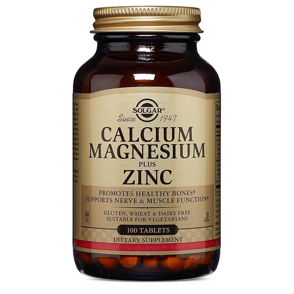 Solgar Calcium Magnesium Plus Zinc Tablets 100 Tablets 1 pcs
