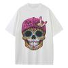 Summer Loose T-shirt Cotton Pattern T-shirt Designer Clothes Leopard Print Skull Pattern Shoulder Retro Neutral Top T-shirt