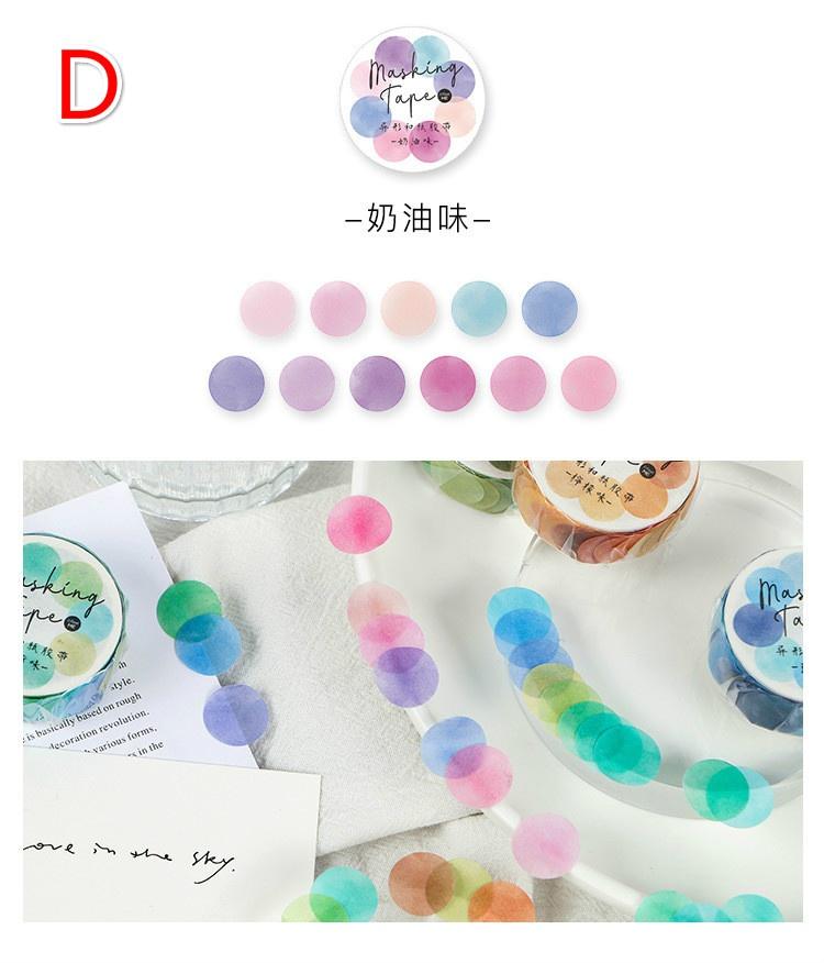 1 рулон школьные канцелярские принадлежности красочные маскировочные ленты в горошек журнал студенческие наклейки для тетрадей дети DIY декоративный дневник Скрапбукинг