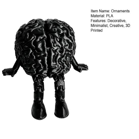 Украшение «Модель мозга» 3D-печатная фигурка с подвижными конечностями, реалистичная человеческая для студента-медика, аксессуар, декор для рабочего стола, креативный настольный декор для дома и учебы