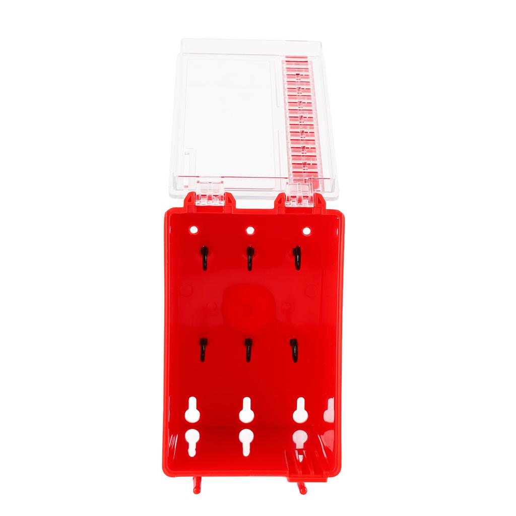 Wall Mount Lock Box 8 Hole Positions Hanging Locks Keys Combination Box with Transparent Panel