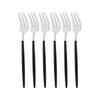 6Pcs Tea Fork Stainless Steel Tableware Set Fruit Fork Dinnerware Cutlery Set Gold Cake Snack Gold Salad Fork Kitchen Utensils
