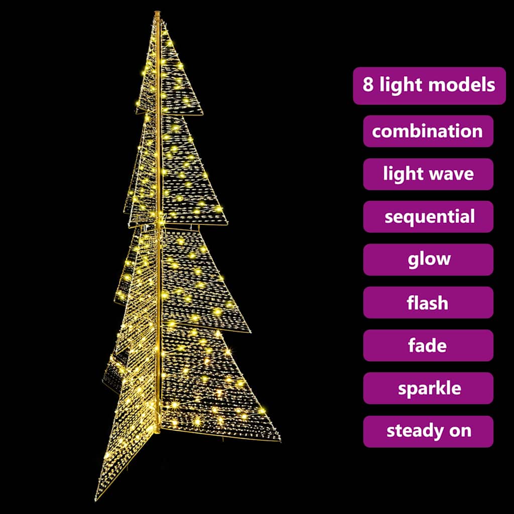 Christmas Tree with 240 Warm White LEDs 180 cm PET