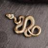 Copper Brass Mini Snake Antique Bronze Decor Figurines For Interior Decoration Desktop Ornament Pure Copper Miniatures Statue