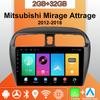 Android Carplay автомобильное радио для Mitsubishi Mirage Attrage 2012-2018 мультимедийный проигрыватель головное устройство стерео GPS навигация BT WIFI 2+32 ГБ
