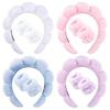 Sponge Spa Headband with Wristbands for Washing Face Wide Padded Headband Skin Care Makeup Removal Shower for Women Girls