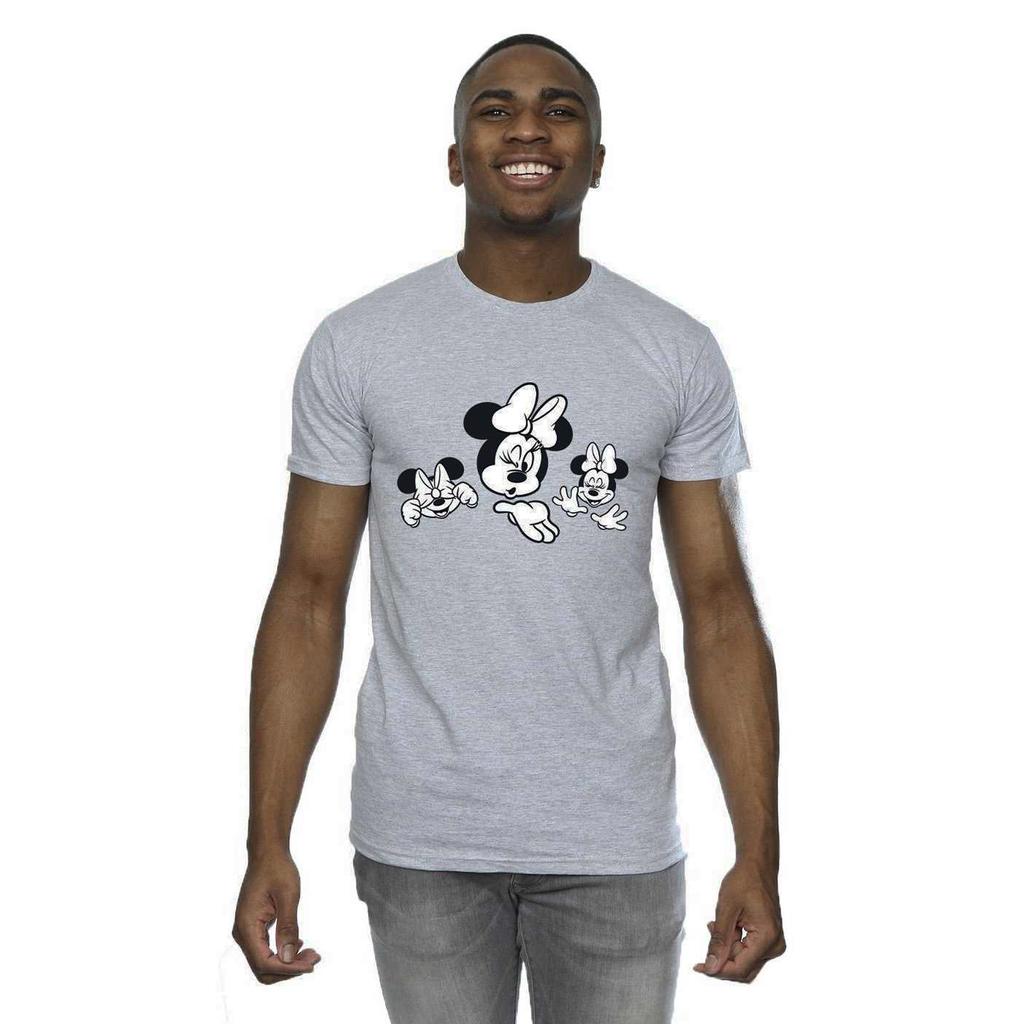 Disney Mens Minnie Mouse Three Faces T-Shirt