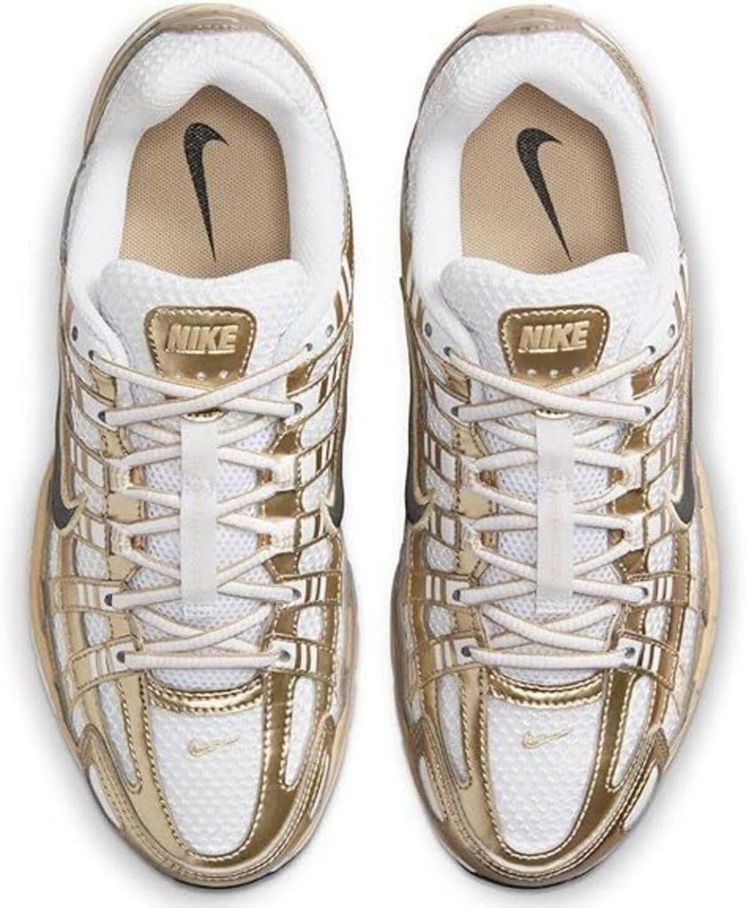 Nike W P-6000 Белое Золото Черный Женские Беговые Кроссовки Ретро Кроссовки IF1787-100 Размер 27,5 см US W 10,5 Импорт из Японии Оригинальные