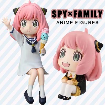 Милая аниме-фигурка SPY×FAMILY Кавайная Аня ПВХ Статуэтка Коллекционная Модель Игрушка Кукла Украшение для Рабочего Стола Игрушки Подарок Девочке на День Рождения