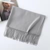 Women's Solid Color Imitation Cashmere Scarf - 200g, Red, Warm Autumn/Winter Shawl and Neckerchief