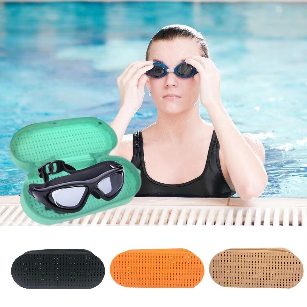 Коробка для хранения плавательных очков на молнии, Портативная защитная коробка для солнцезащитных очков, Пловцы