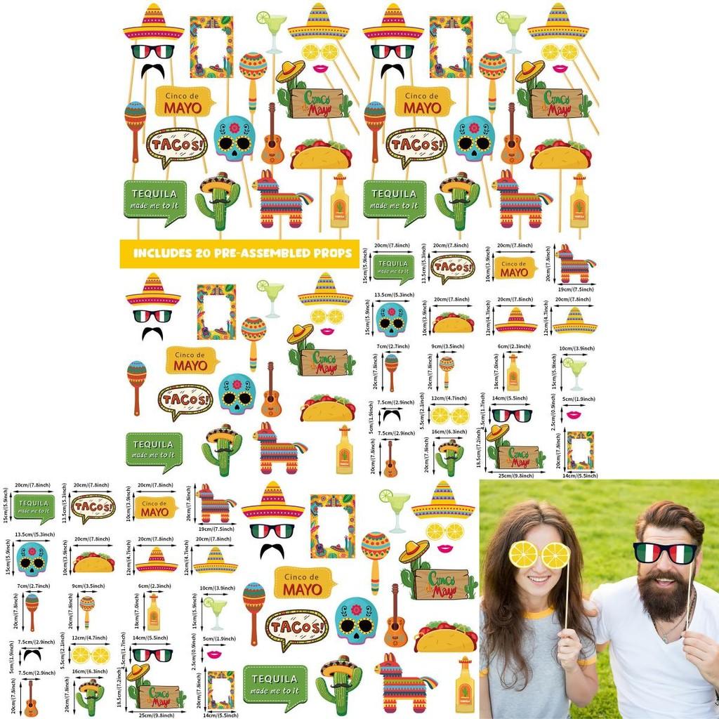 Мексиканский карнавал фото реквизит украшения для вечеринки из бумаги для праздничных мероприятий