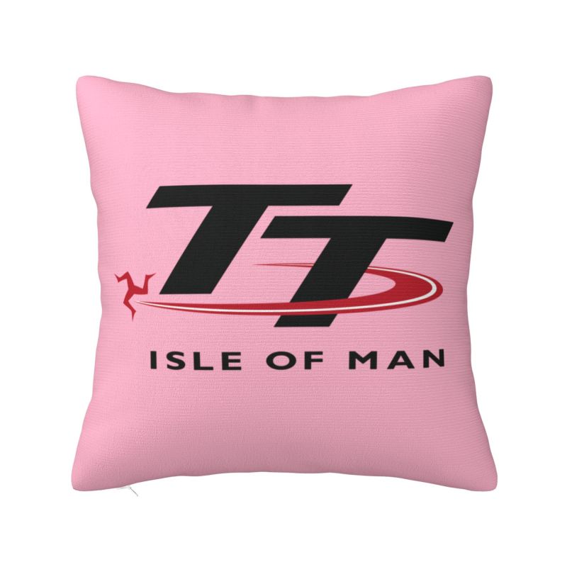 Motorcycle Sport Isle Of Man TT Races Cushion Cover cm Throw Pillow Case Living Room Decoration Sofa Chair Pillowslip
