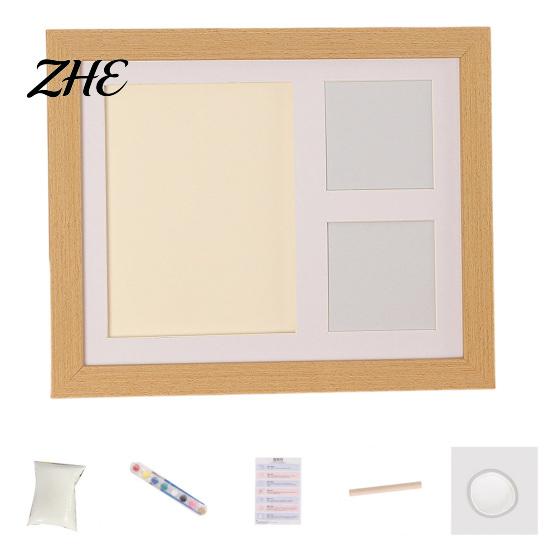 Memory Box for Dogs Pet Paw Print Commemorative Photo Frame, Dog And Cat Keepsake Display, Memorial Shadow DIY Ink Pad Soft Space Mud Set Owners Kit