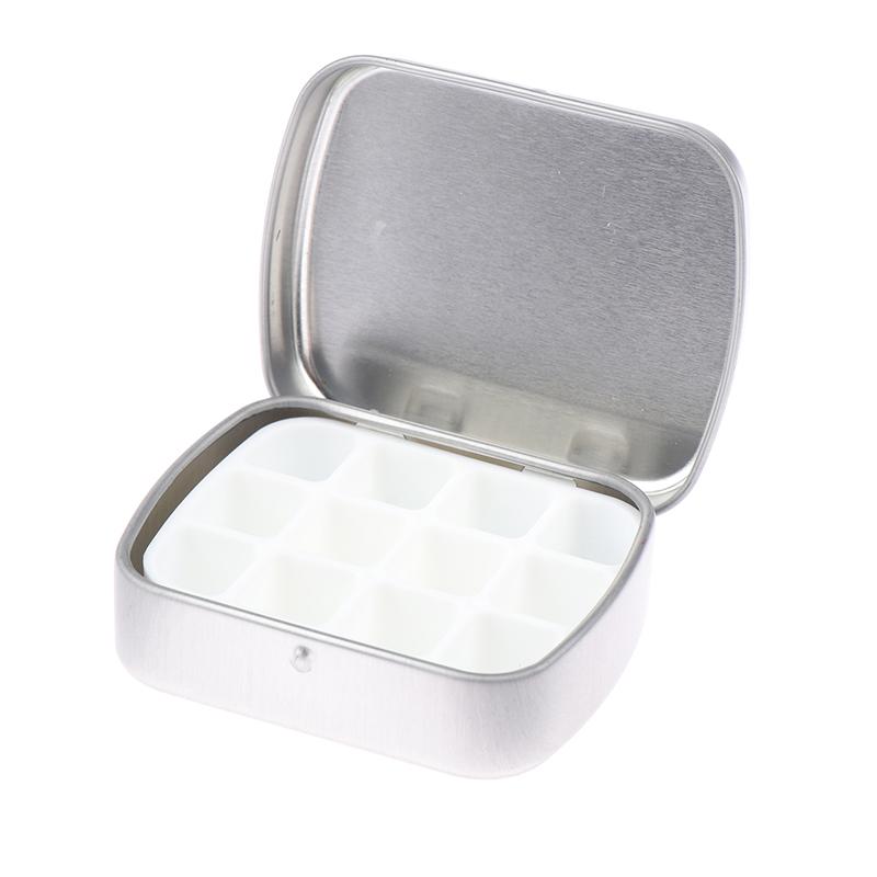 1PCS Small Empty Metal Tin Silver Black Rectangular Flip Storage Box Case Organizer for Money Coin Candy Key Container Jar Cans