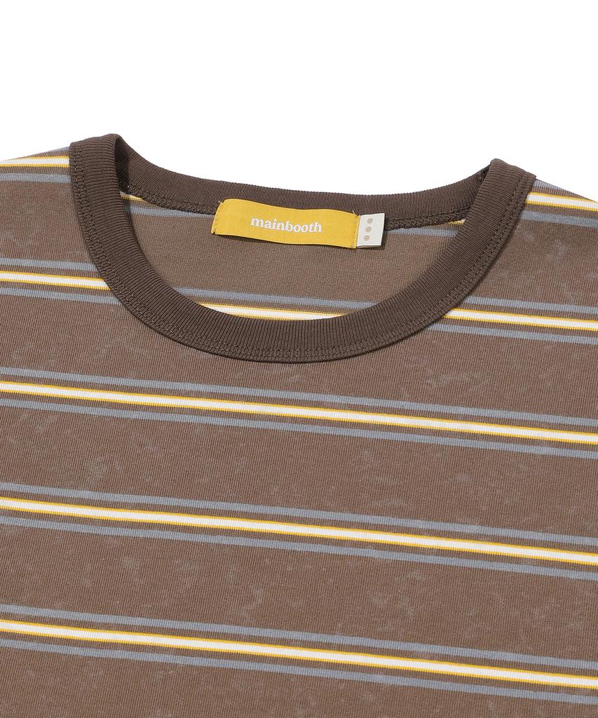 Футболка MAINBOOTH Rough Star Stripe(коричневый)