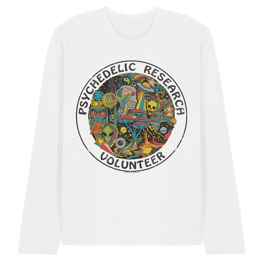 Steven Rhodes Unisex Adult Psychedelic Research Volunteer Long-Sleeved T-Shirt