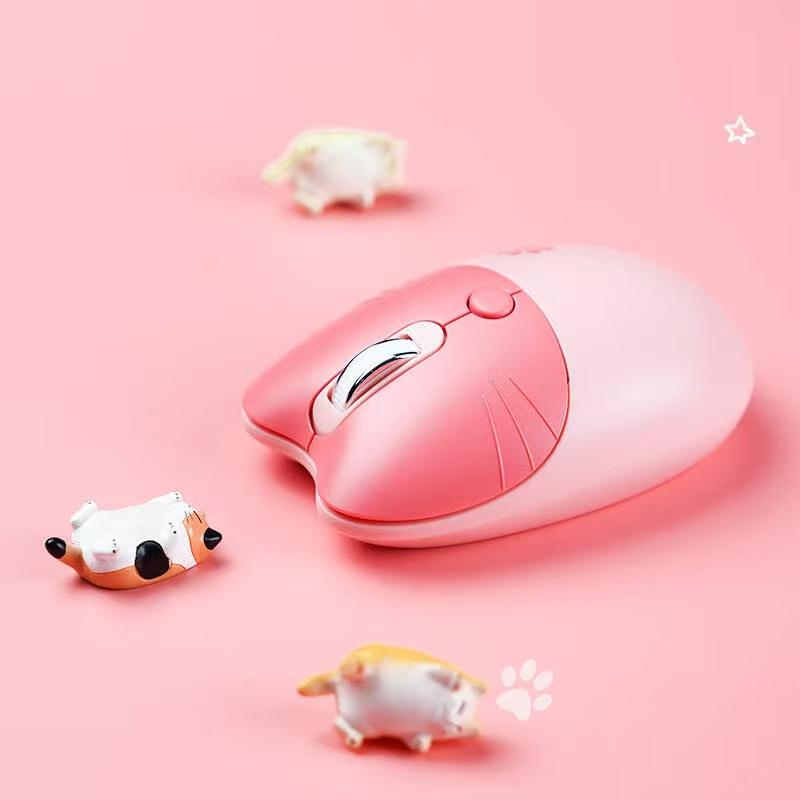 Mofii Бесшумная беспроводная мышь 2.4G в форме кошки: Портативный вариант как для левшей, так и для правшей