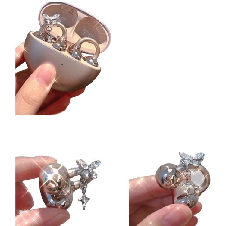 Rhinestones Butterfly Ear Jewelry DIY Open Headphone Decorations Detachable Fashion Enhancement Accessories