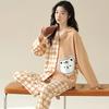Autumn Winter Cotton Pajamas for Women Long Sleeves Sleepwear Woman Cardigan Pijamas V-neck Japanese Female Loungewear