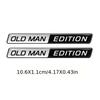 2pcs Old Man Edition 3D Emblem Sticker Badge Fender Funny Old Man Edition Decals Car  Replacement Door Decoration for Universal