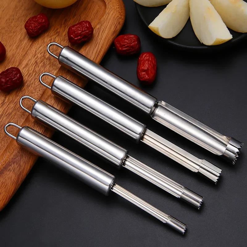 Apple Core Remover Stainless Steel Pear Fruit Vegetable Tool Core Seed Remover Cutter Seeder Slicer Knife Home Kitchen Accessory