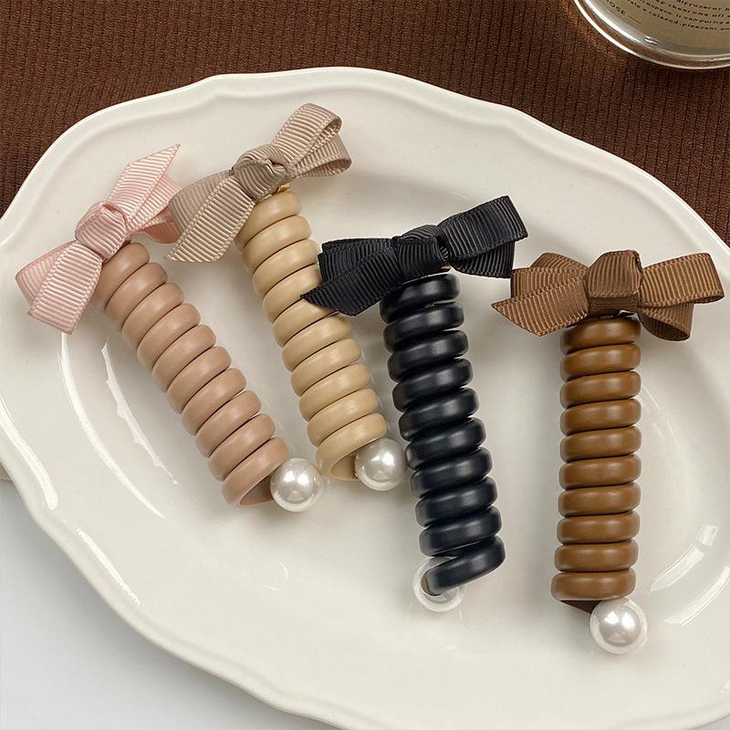 Temperament Bubble Braid Bow Hair Rope - Fashionable Ponytail Hair Ring