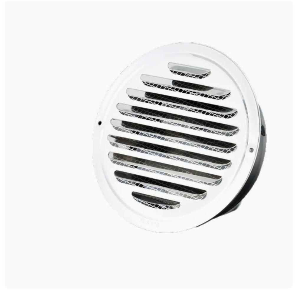 2pcs Stainless steel Exterior wall air outlet vent grille round duct cap air ventilation cover hole plug ventilation system