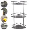 Wall Mount Corner Shelf 3 Layers Triangle Punch Free Hollow Drain Bathroom Shower Shampoo Storage Rack Holder Organizer Bathroom Supplies