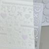 Pink Bow & Floral Shell Nail Stickers - Embossed Lace & Heart Designs