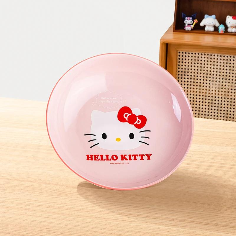 Для Sanrio Аниме Керамическая Тарелка для Закусок Cinnamoroll Kuromi Милый Узор Домашняя Посуда для Ужина Буфета Кухонная Посуда Десертная Тарелка