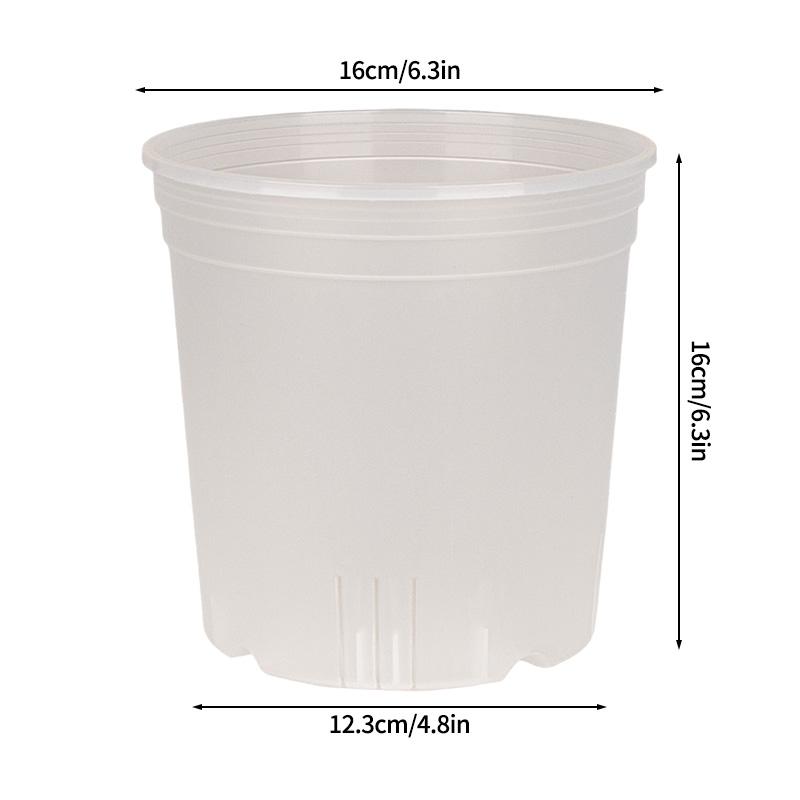 Clear Nursery Pot with Drainage Holes Transparent Plastic Orchid Pots Round Planter Pot Garden Planters for Flowers Succulents