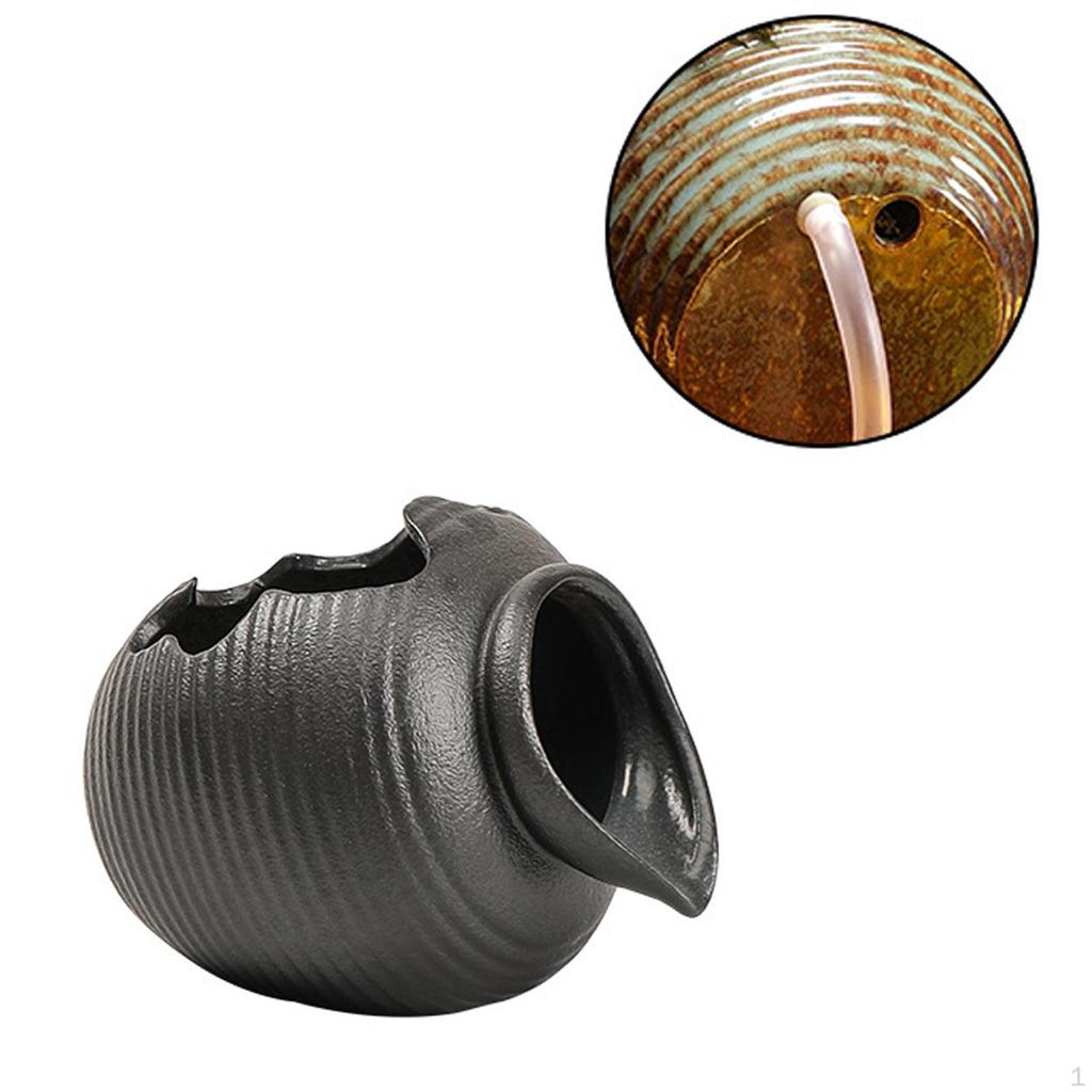 Керамический циркулирующий фонтанчик 4x3,7x3,5 дюйма, открытый резервуар для воды, декоративный для внутреннего и наружного использования