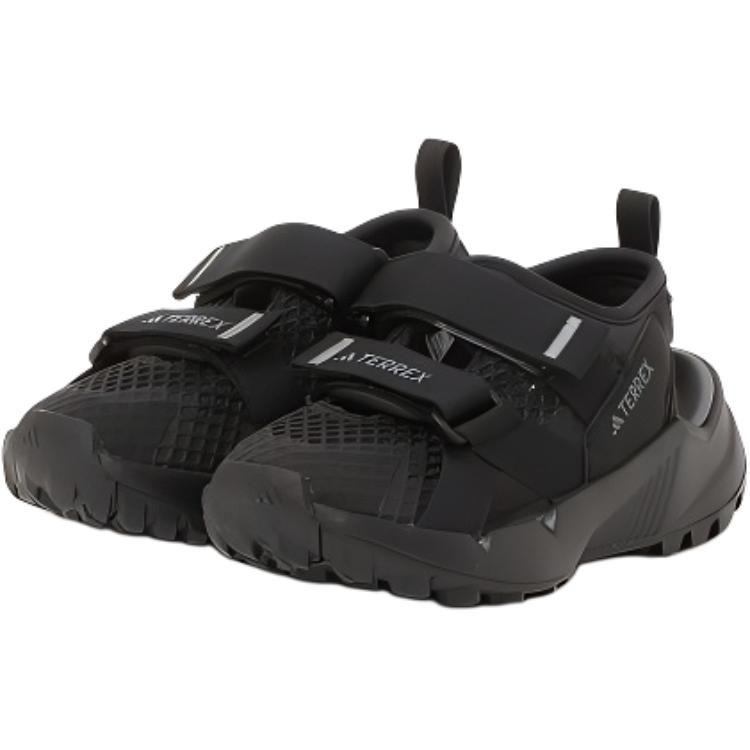 adidas Детские сандалии Terrex Hydroterra, нескользящие, износостойкие, низкие, черные, Детские, IH6375