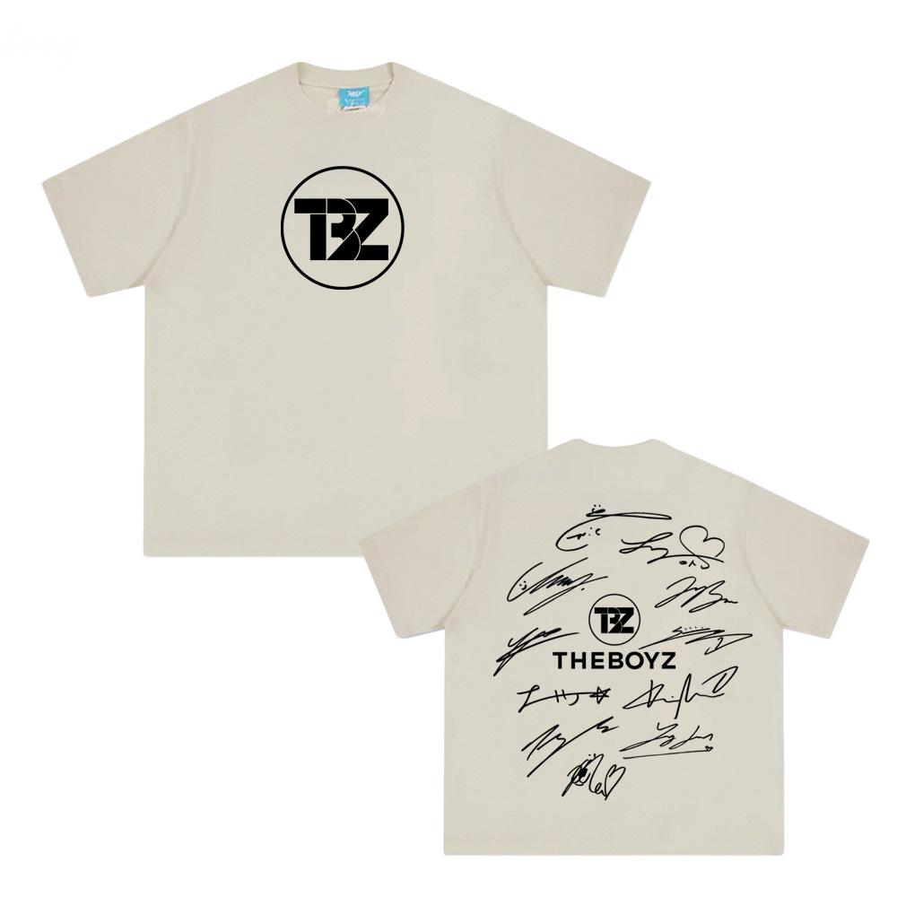 Футболка THE BOYZ, летняя футболка в стиле K-pop бойз-бэнда, корейская одежда, 100% хлопок, женская/мужская, высокое качество.