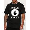 Футболки с принтами Public Enemy с жирным шрифтом и мишенью в уличном стиле, нейтральные футболки с коротким рукавом