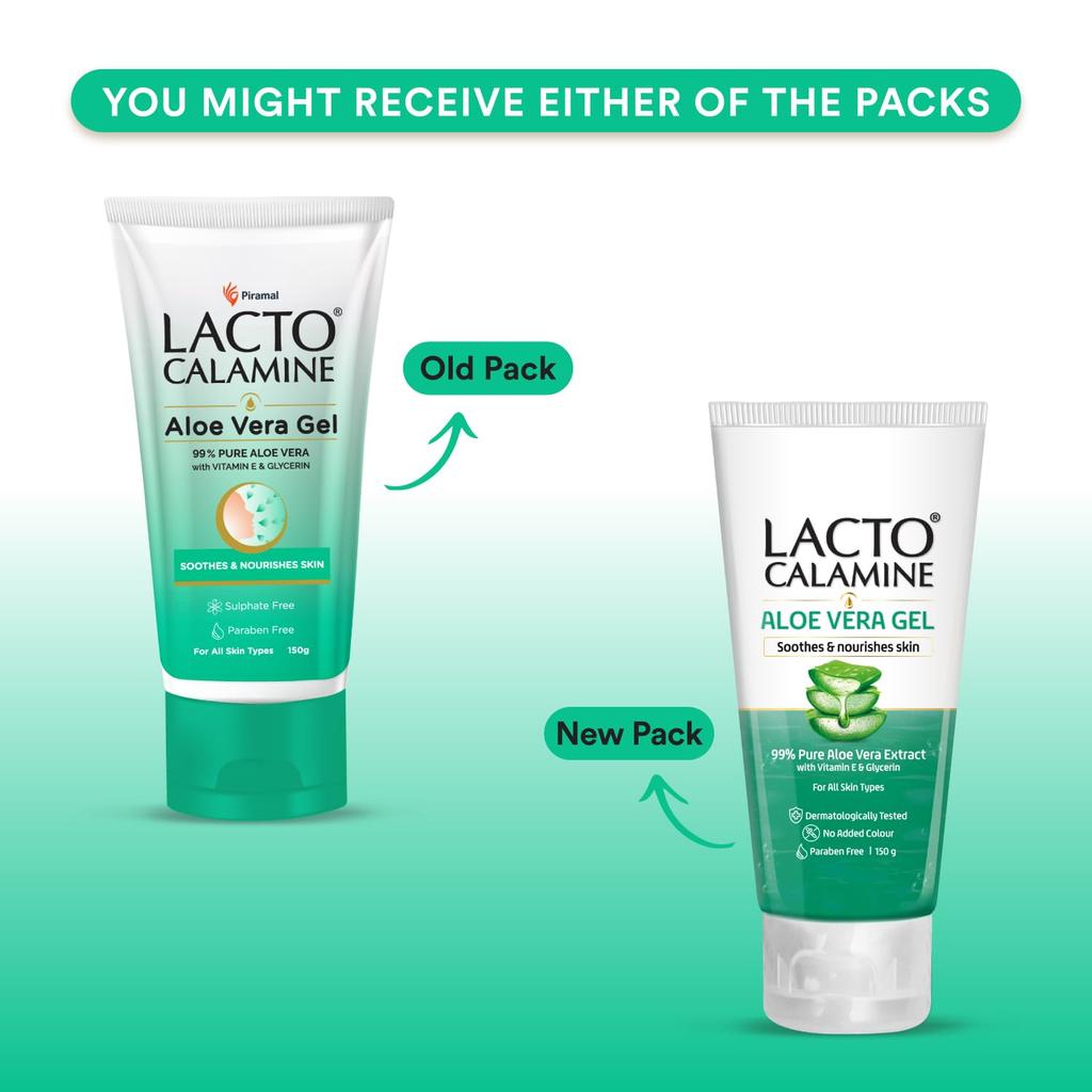 Lacto Calamine Aloe Vera Gel For Face Body And Hair | 150g Moisturizer For Hydrating Skin