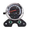 Akozon Motorcycle Speedometer Universal Motorcycle Dual Odometer Speedo Meter Gear Digital Display