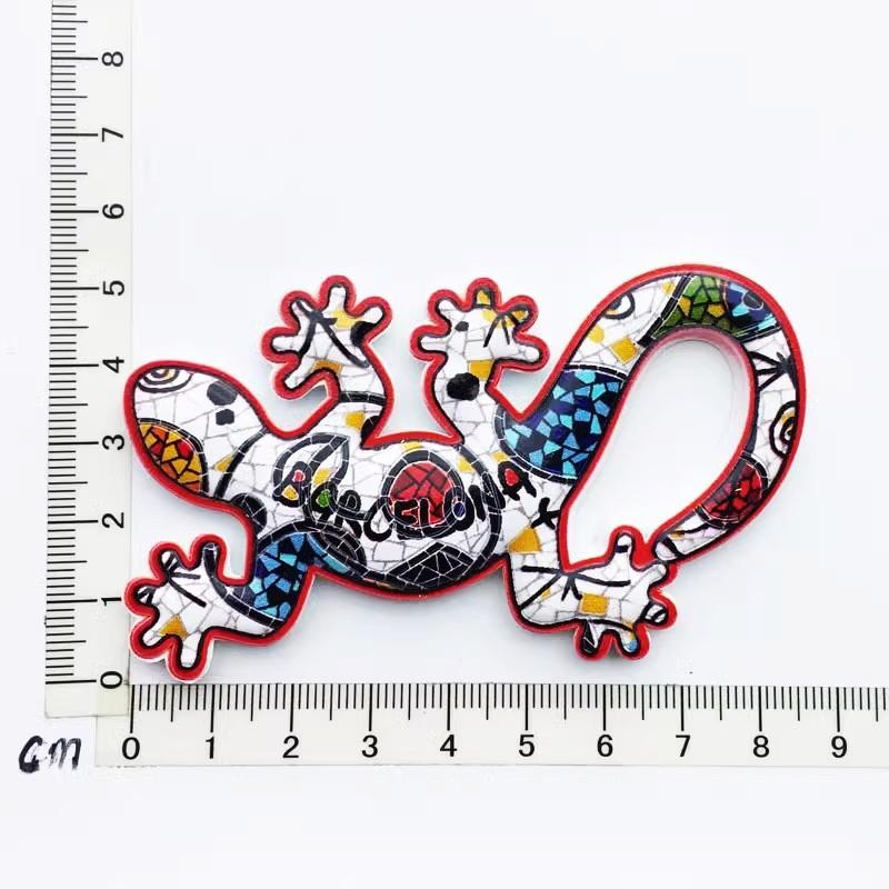 Испания Мадрид смоляной магнит на холодильник сувенир креативный ящерица магнитные магниты для холодильника 3D наклейки украшение дома