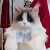 Премиальный реалистичный рюкзак-симулятор кошки породы рэгдолл, мягкая плюшевая сумка-игрушка животное, реалистичный ручной работы рюкзак-кошка с нагрудником
