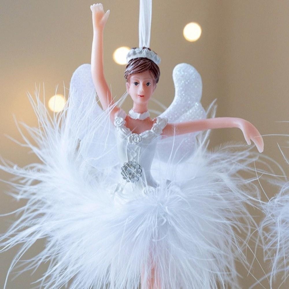 Cute Christmas Ballet Girl Pendant Gauze Skirt Handmade Ballet Princess Hanging Ornament Dance Theme Xmas Girl Decorations