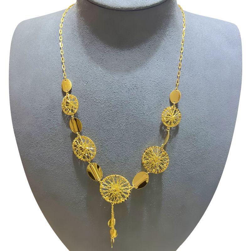 Yellow Love Necklace Hollow Tassel One Set Chain Temperament Chic Style High-Grade New Elegant