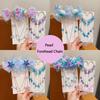 Cute Tassel Forehead Chain Mermaid Pearl Bow Accessories Fashion Hair Clip  for Children