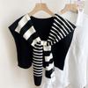 Striped Knitted Shawlette for Women - Spring/Autumn Fashionable and Lightweight Neck & Shoulder Cover